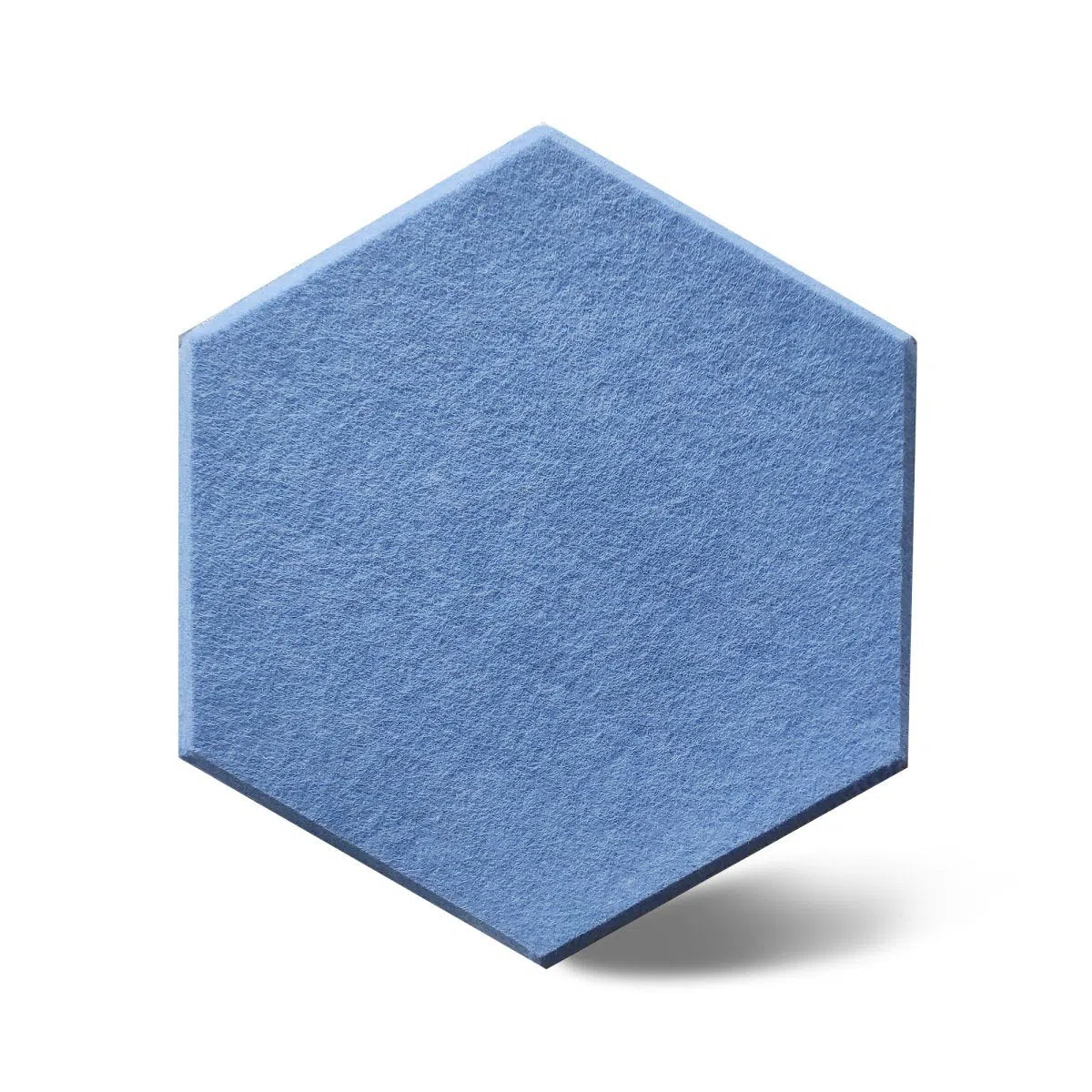 HEXA Acoustic 3D Felt PET Wall Panels on white background BLUE DecorMania.eu